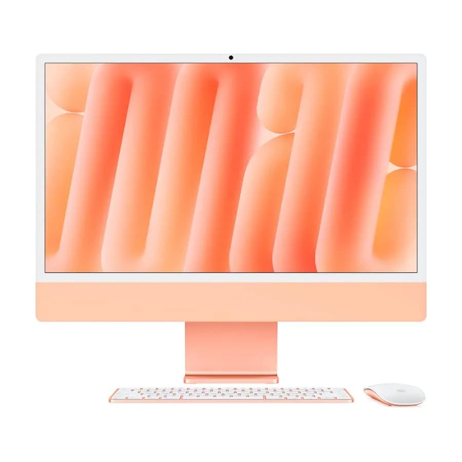 Моноблок Apple iMac 24" Retina 4,5K (M4, 10C CPU, 10C GPU, 16Gb, 256Gb SSD), оранжевый (MWV83) — фото 1
