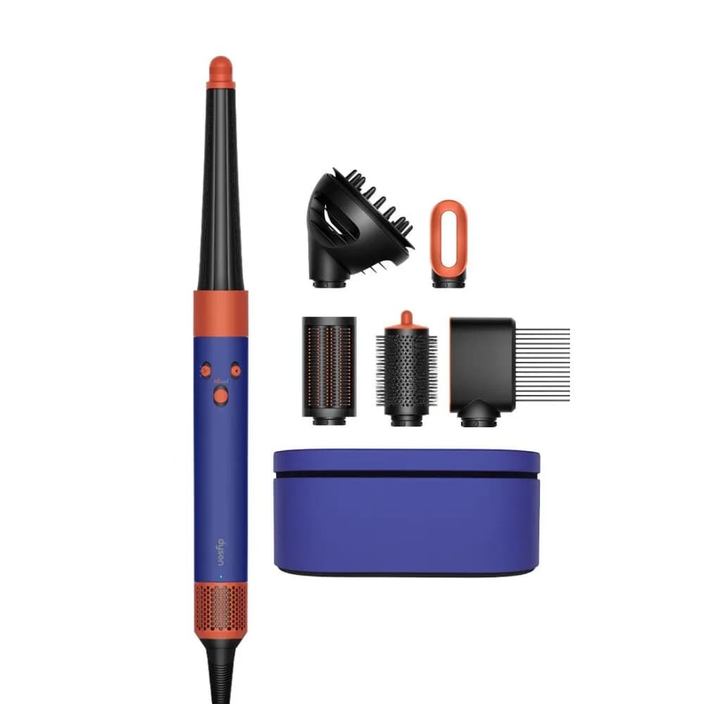 Стайлер Dyson Airwrap i.d. Long HS08 Curly+Coily, синий/оранжевый (Vinca Blue/Topaz) (2024) — фото 1