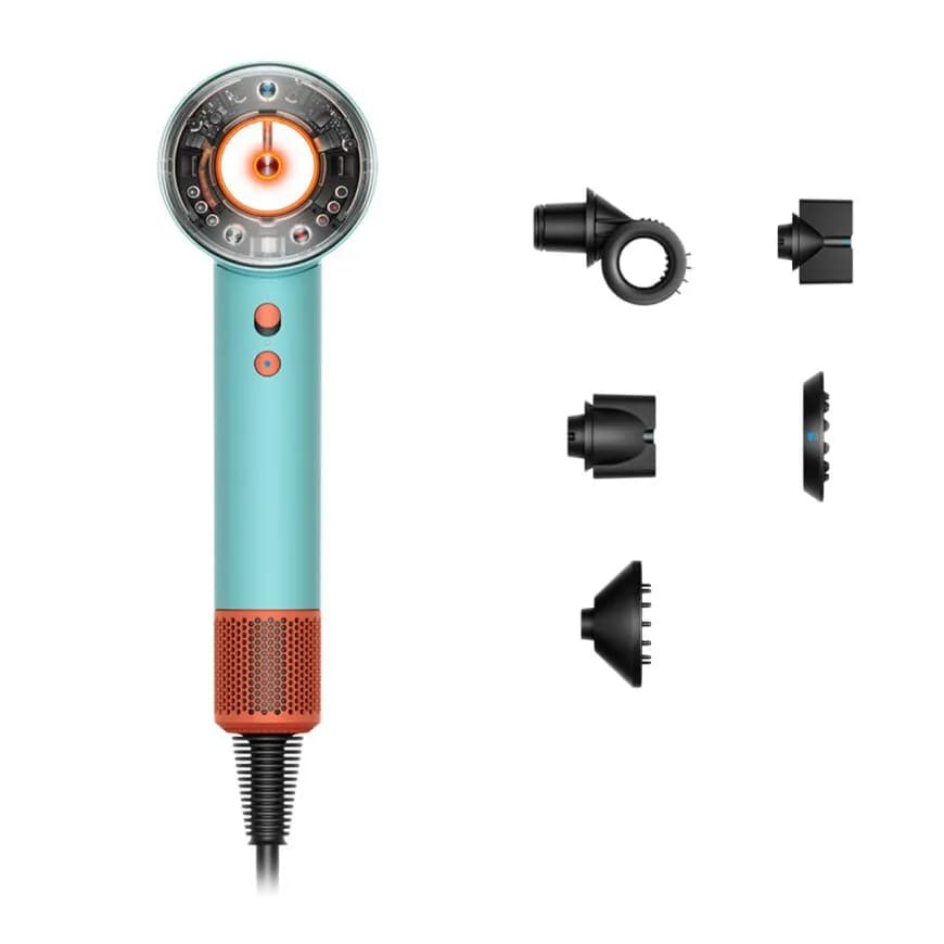 Фен Dyson Supersonic Nural HD16, бирюзовый/оранжевый (Ceramic Patina/Topaz) (2023)
