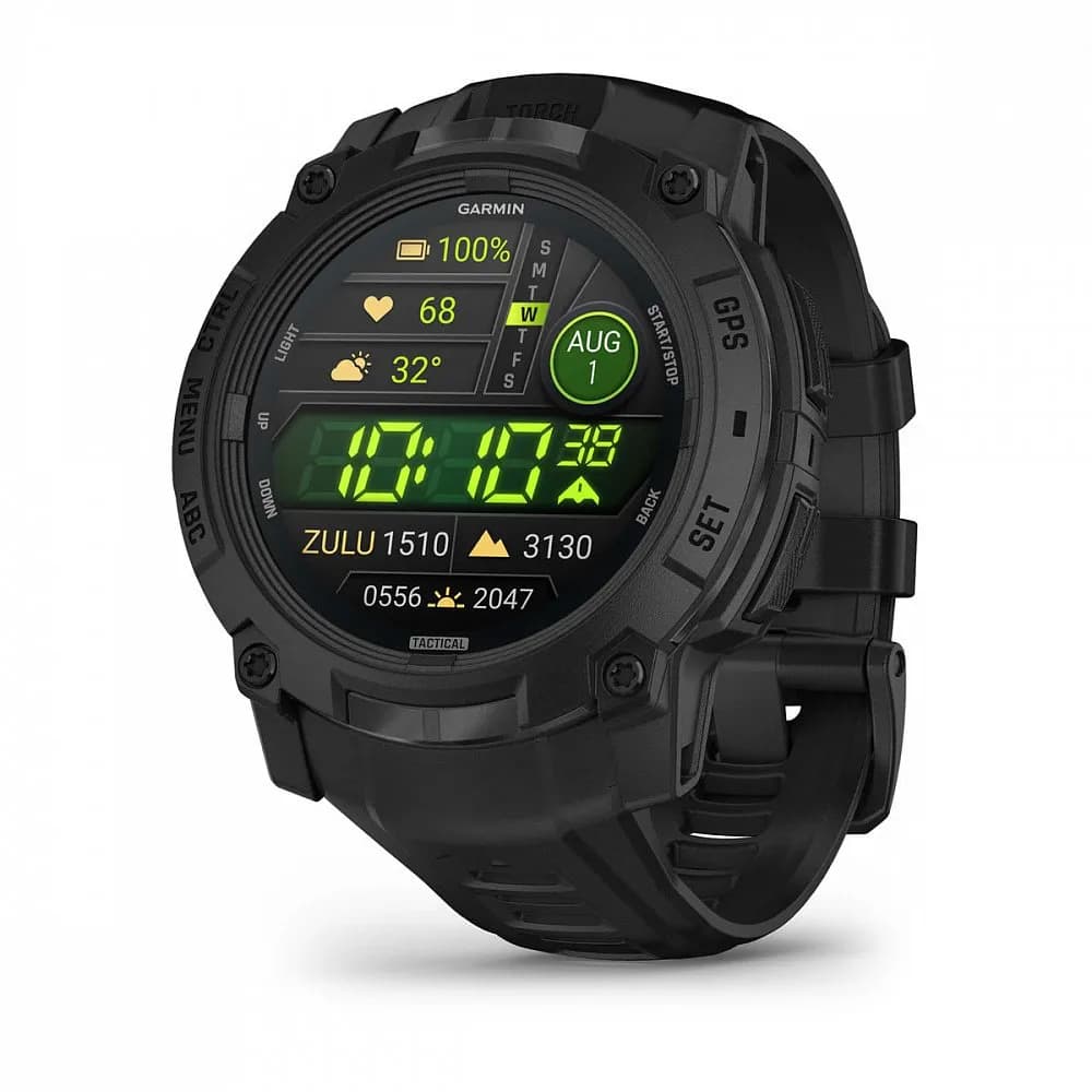 Умные часы Garmin Instinct 3 (010-03020-50) 50 мм, Amoled Tactical Edition Black with Charcoal Silicone Band — фото 1
