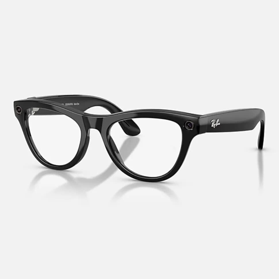 Умные очки Ray-Ban Meta Skyler Gen 2 RW4014 (глянцевая чёрная оправа, линзы прозрачные) — фото 1