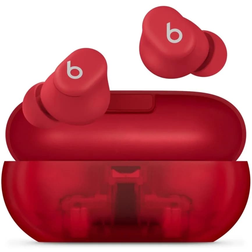 Наушники Beats Solo Buds, красный (Transparent Red) — фото 1