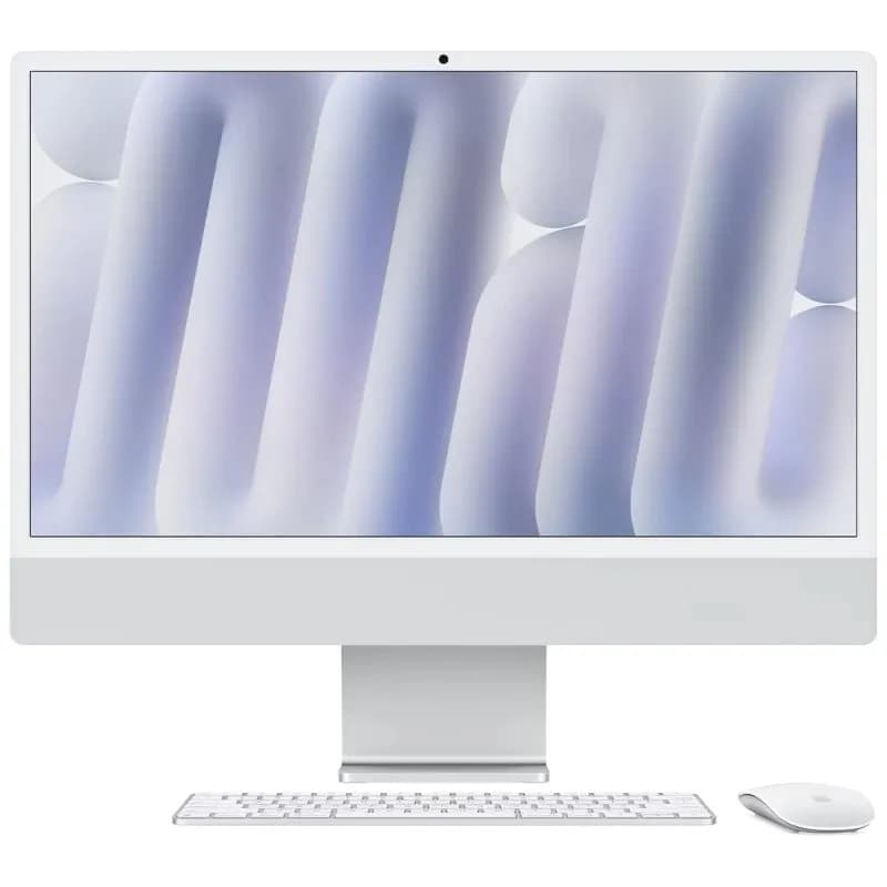 Моноблок Apple iMac 24" Retina 4,5K (M4, 10C CPU, 10C GPU, 24Gb, 512Gb SSD), серебристый (MCR24) — фото 1