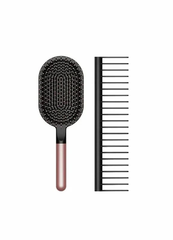 Набор расчесок Dyson щётка + гребень черный/розовое золото (Black/Rose Gold) — фото 1