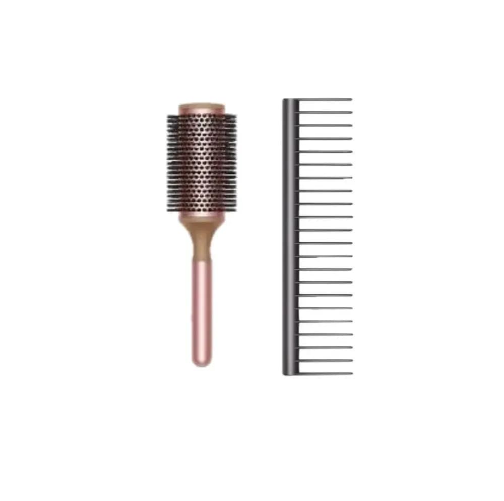 Набор расчесок Dyson брашинг + гребень черный/розовое золото (Black/Rose Gold) — фото 1