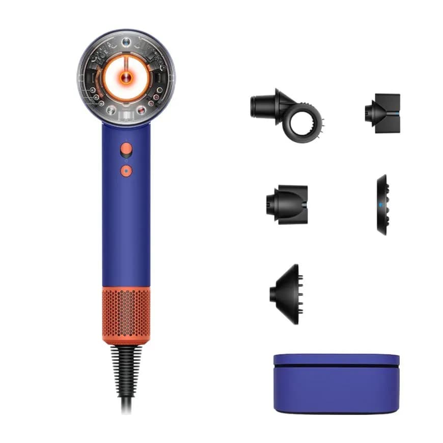 Фен Dyson Supersonic Nural HD16, синий/оранжевый (Vinca blue/Topaz orange) (2023) — фото 1
