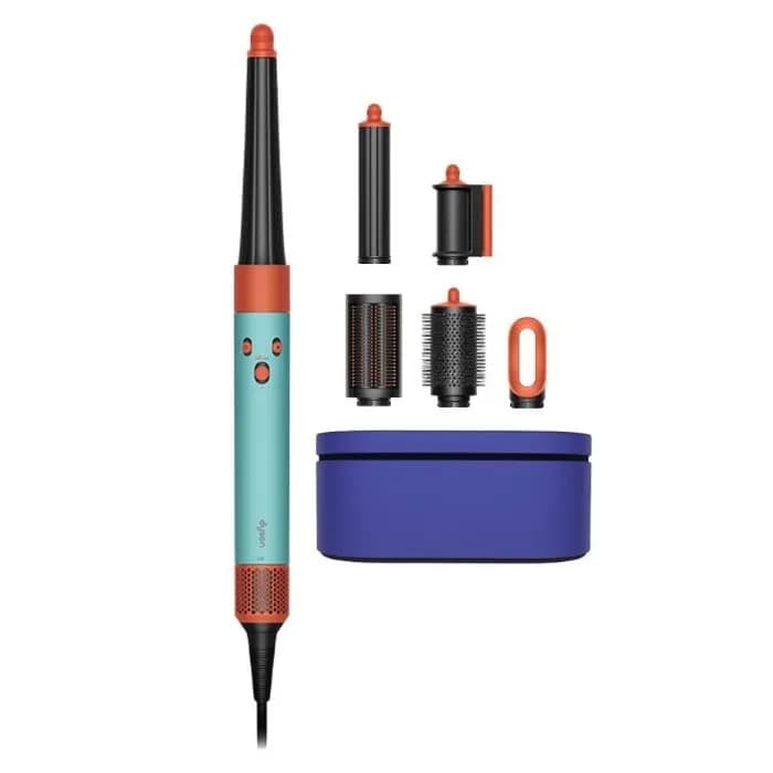 Стайлер Dyson Airwrap i.d. Long HS08 Straight+Wavy, бирюзовый/оранжевый (Ceramic Patina/Topaz) (2024) — фото 1