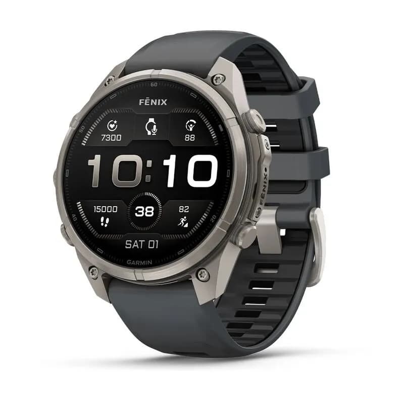 Умные часы Garmin FENIX 9 Pro (010-04336-26) 47 мм, Amoled, Titanium with Graphite/Black Silicone Band — фото 1