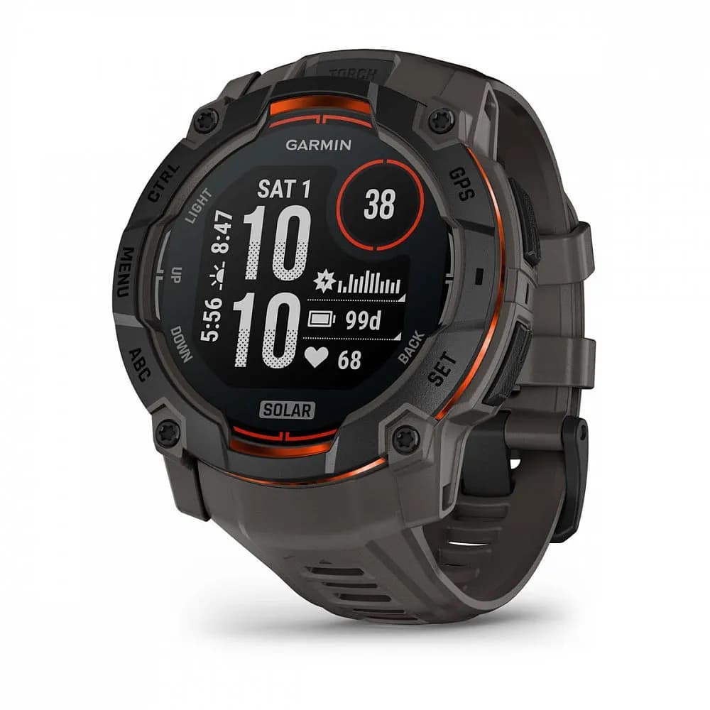 Умные часы Garmin INSTINCT 3 (010-02935-00) 50 мм SOLAR BLACK Charcoal Band — фото 1