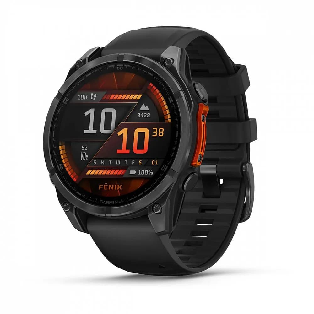 Умные часы Garmin FENIX 8 (010-02904-00) 47 мм Amoled Slate Gray with Black Silicone Band — фото 1