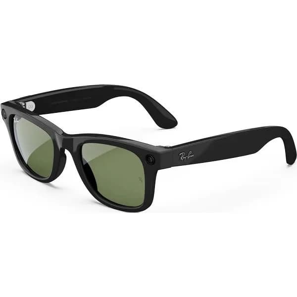 Умные очки Ray-Ban Meta Wayfarer Gen 2 RW4012 (Глянцевая чёрная оправа, линзы зелёные), размер L — фото 1