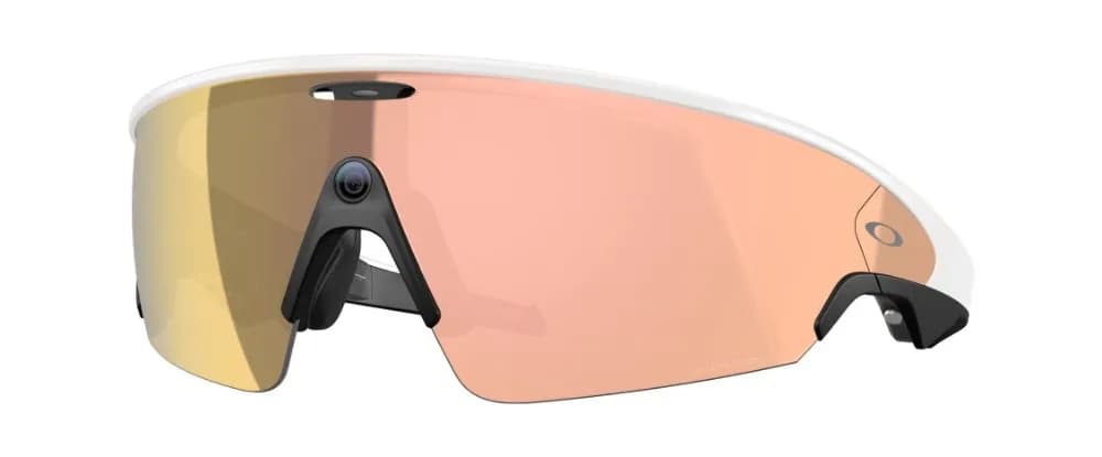 Умные очки Oakley Meta Vanguard OW8001 (белая оправа, линзы розовое золото) Prizm Rose Gold — фото 1