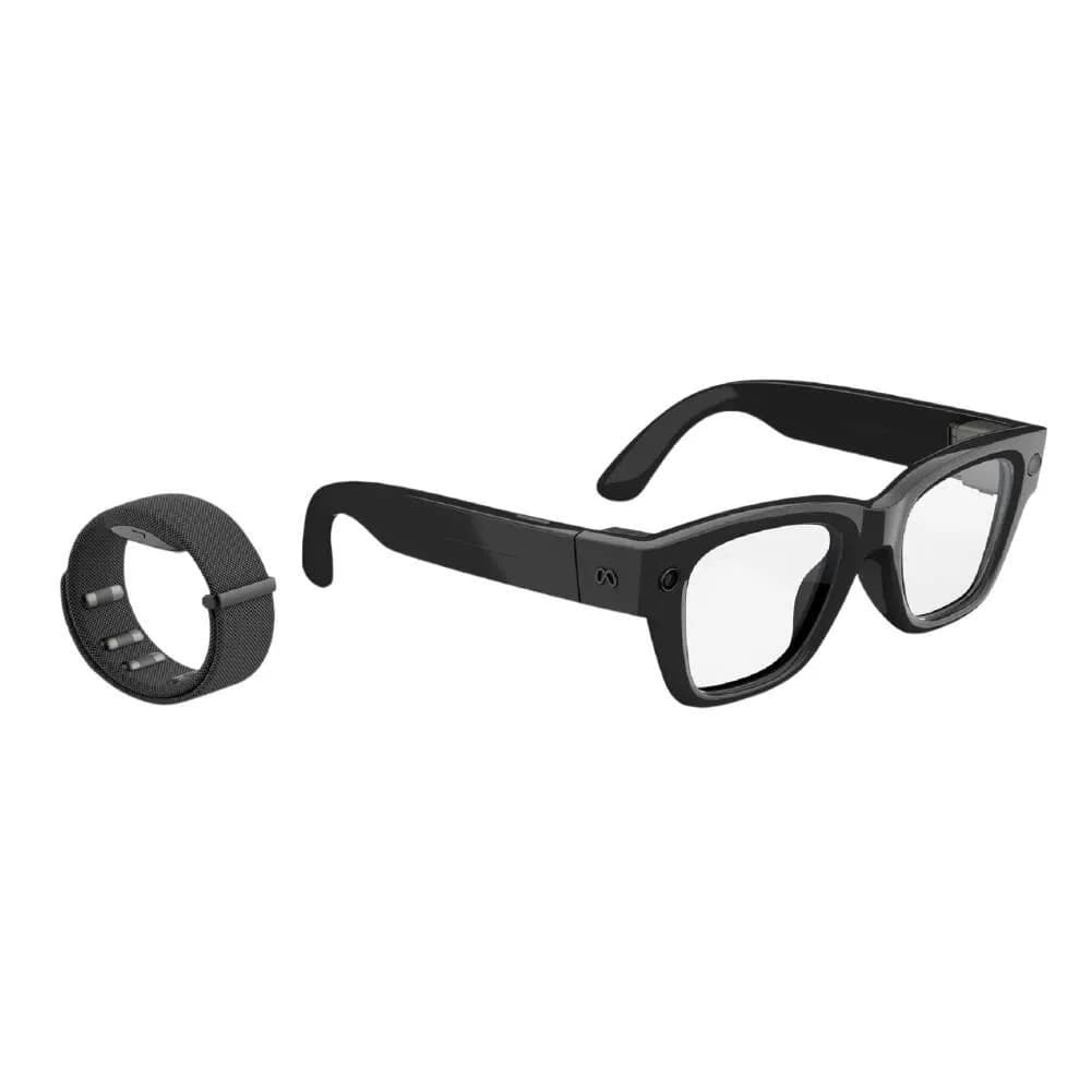 Умные очки Ray-Ban Meta Display (глянцевая чёрная оправа, линзы с автозатемнением, чёрный ремешок), размер L, размер ремешка 2 — фото 1